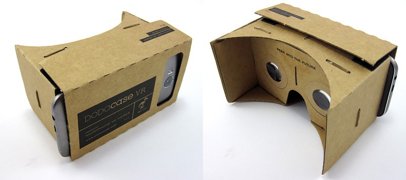 Google VR headset made of cardboard