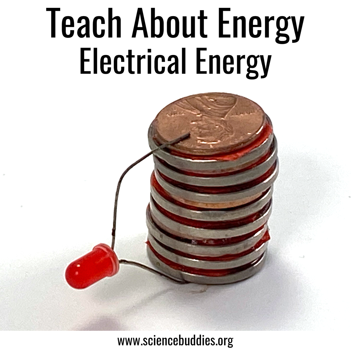 A voltaic pile made from coins to explore electrical energy - part of Energy Collection at Science Buddies