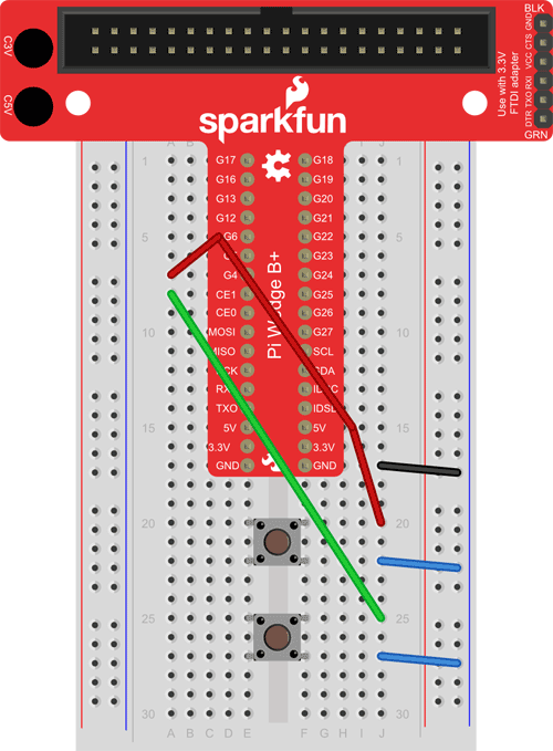 raspberry pi video game breadboard