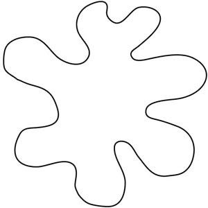 An irregular shape resembling an amoeba
