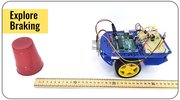 Experiment to see how quickly autonomous vehicles can brake or stop