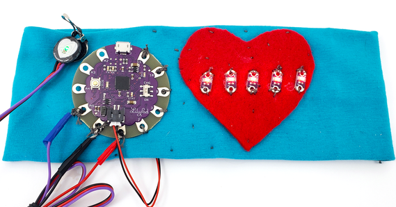 Heart monitor wearable circuit