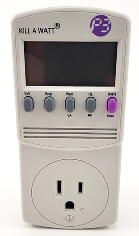 A plug-in electricity usage monitor