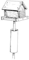 Drawing of a bird house