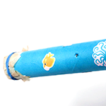 Simple kazoo made from a cardboard tube and decorated