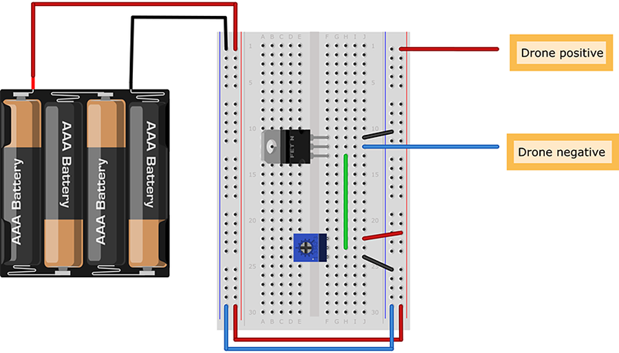 DIY Mini Drone: Altitude Control Circuit Circuit Diagram
