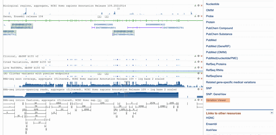 Screenshot of the gene page for CFTR on the ncbi.nlm.nih.gov website