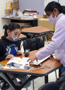 Students working on solar sprint car