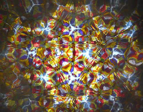 View from the inside of a kaleidoscope