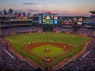 jumbotron in sports stadium