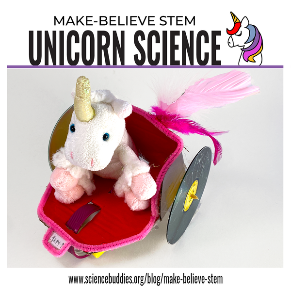 Balloon car unicorn trailer - Unicorn-themed Make-Believe STEM Science Experiments