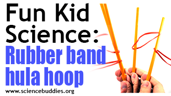 Handheld hula hooping with rubber bands and pencils