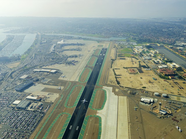 skyview of airport