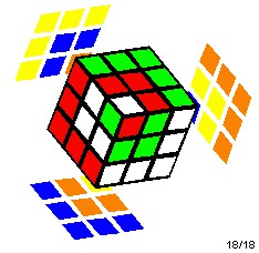 Rubik's Cube with a cube in cube in cube pattern