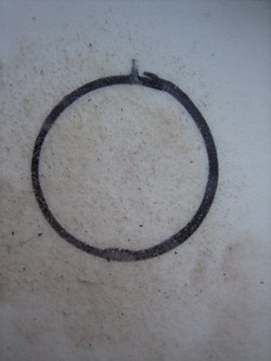 A black circle drawn on paper