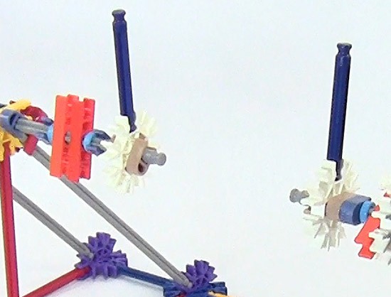 Spokes attached to the axles.