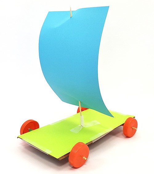 Science educational experiment toy DIY Racing car F1 Air power handmade wind~car 