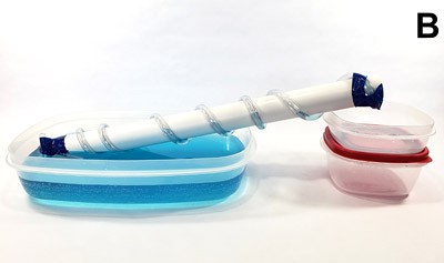A homemade Archimedes screw