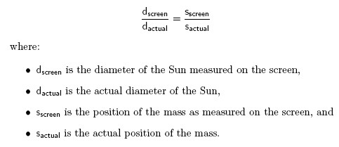 Equation to convert the distance in a photo to kilometers