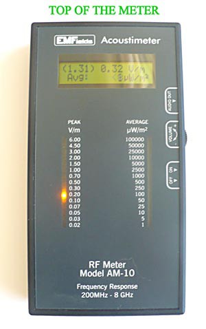 Front view of an acoustimeter