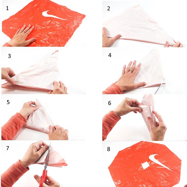 Illustrations of the different steps to transform a square into an octagon.