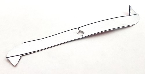 Ion wind rotor cut from aluminum, with a hole punched in the center 