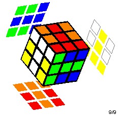 Rubik's Cube with a T pattern on all six sides