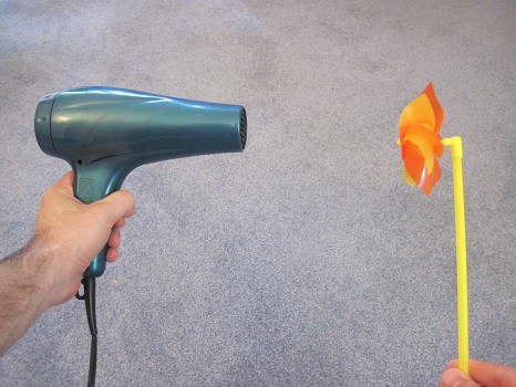 A blowdryer and pinwheel