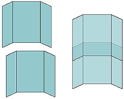 Drawing of two display boards overlapping vertically