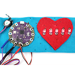Sample wearable circuit heart monitor Arduino project