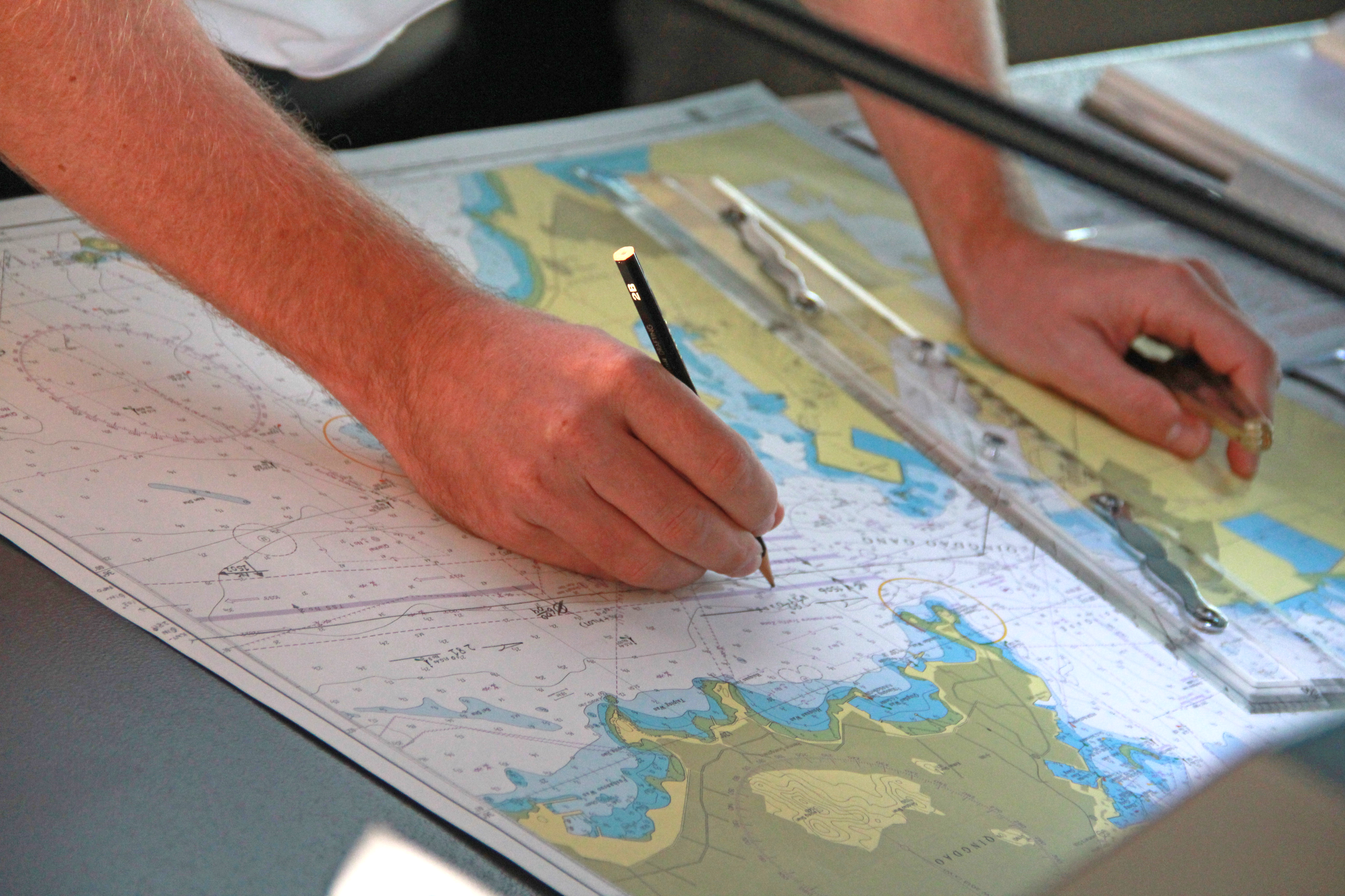 Cartographer studying image data