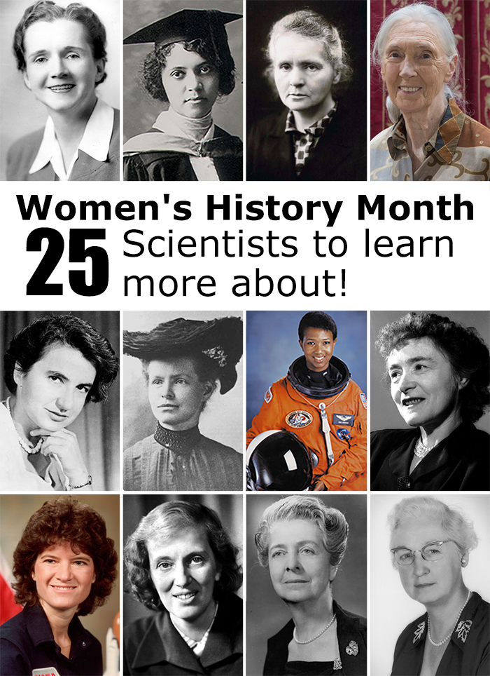 Images of 12 of the 25 women scientists featured