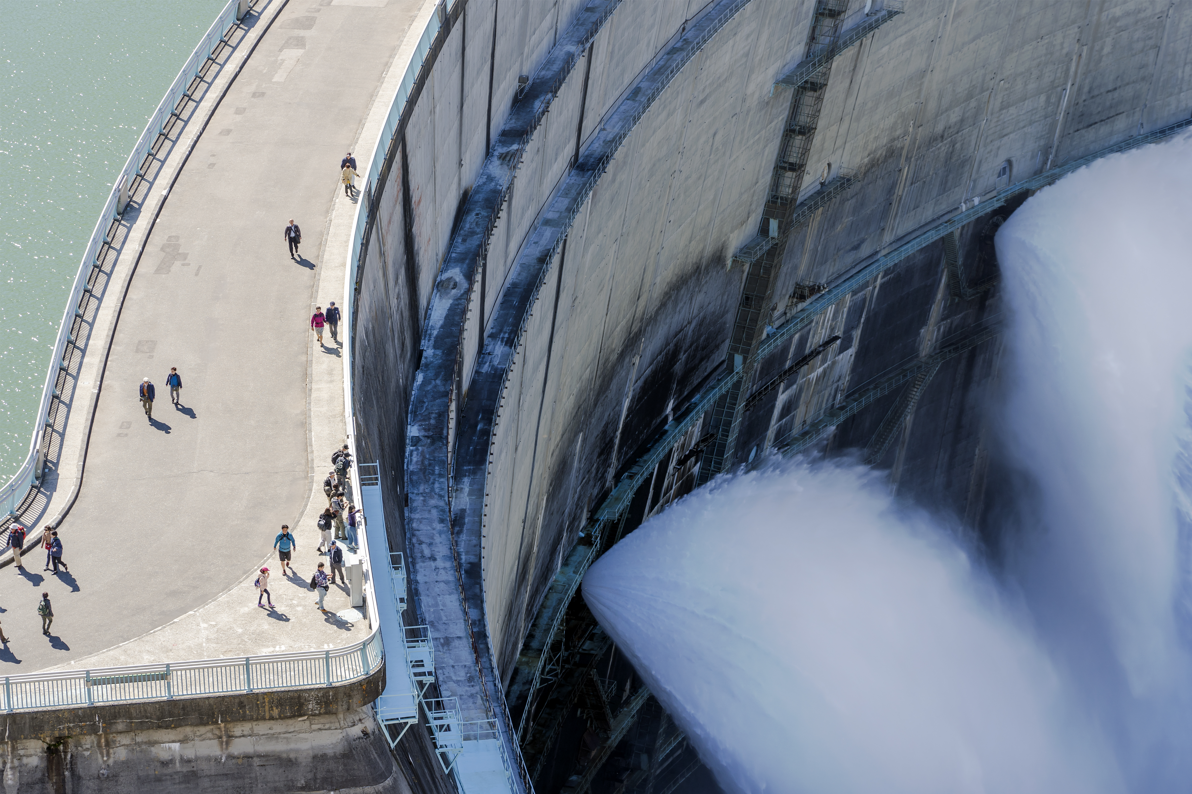 hydroelectric plant technician testing motor