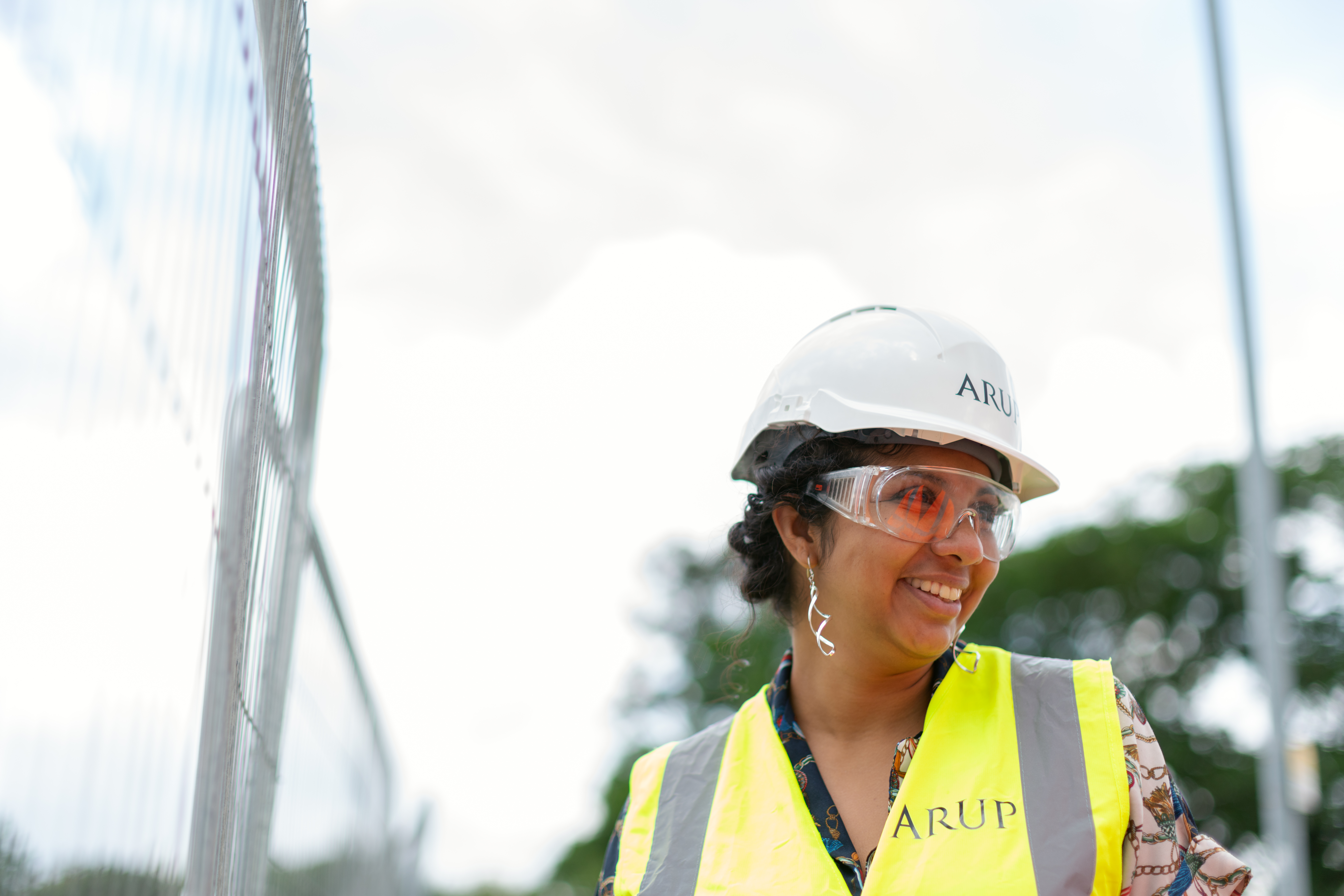 Engineer in front of refinery