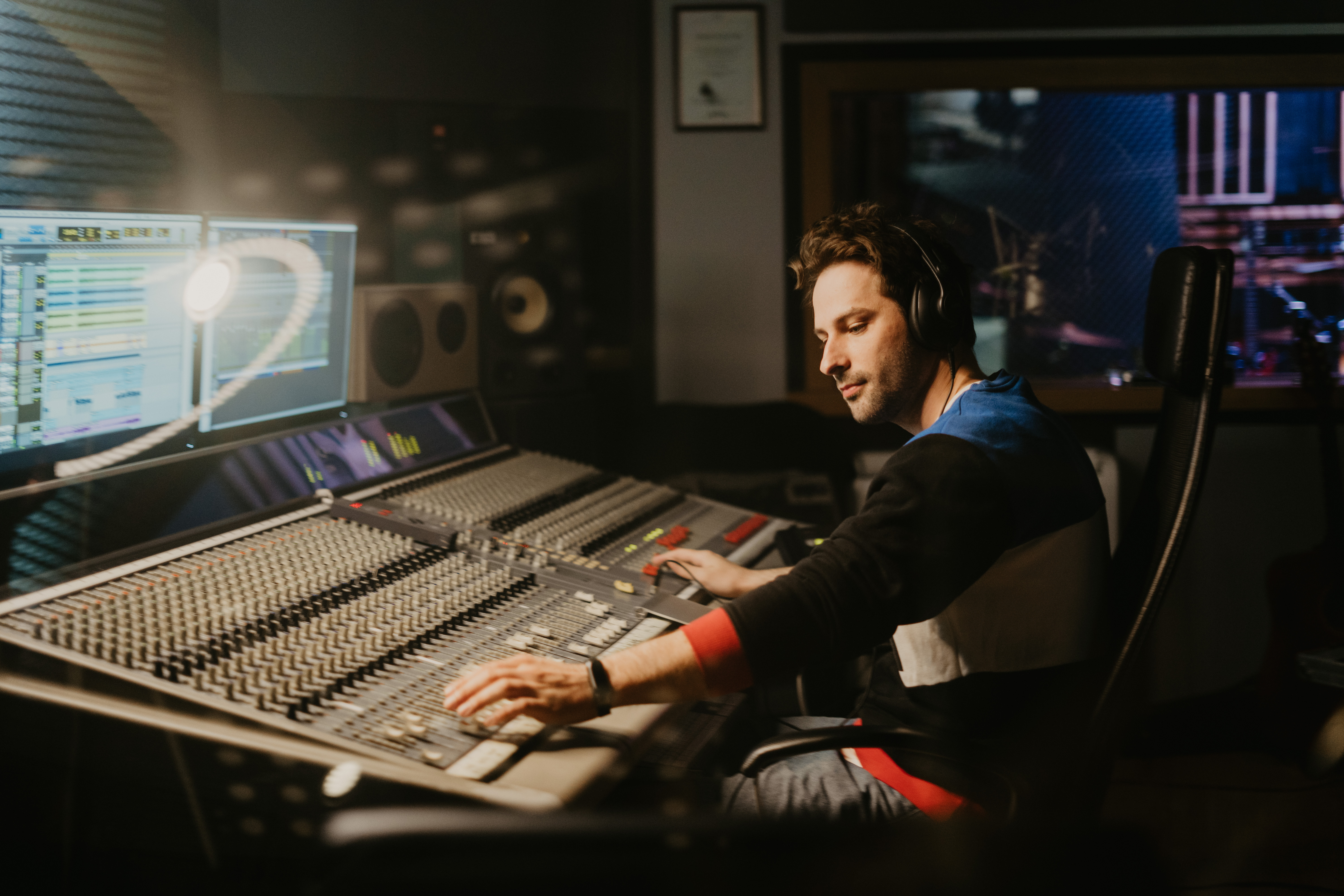 sound engineer working