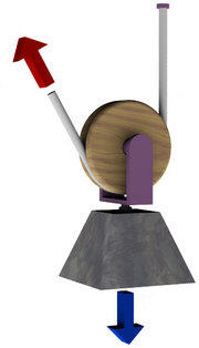 Illustration of a simple pulley.