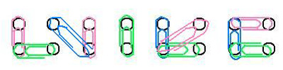 Human Behavior Science fair project example of a pattern you can make using the paper clips and electromagnet grid.