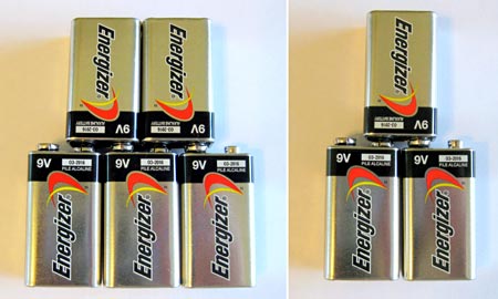 Picture of battery packs using 5 or 3 batteries.
Biotechnology science project