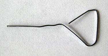 Food Science project Photograph of a paper clip bent to have a triangular end