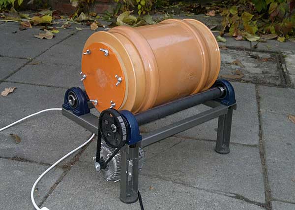 Physics science project granular mixing tumbler