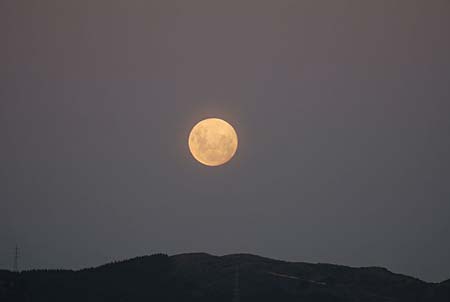 full moon rising