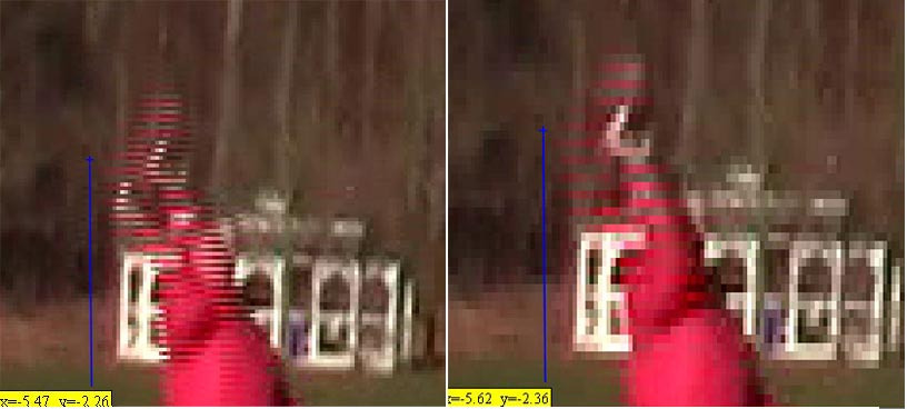 tracker interlaced and deinterlaced images