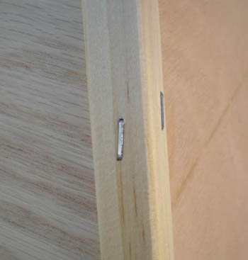 Contraction Cone part reinforced with staples.