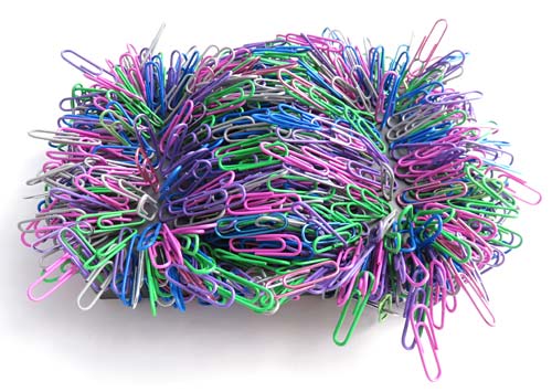 Magnets allow to create fascinating and beautiful creations, like this pattern of paper clips that are stuck to one big magnet.