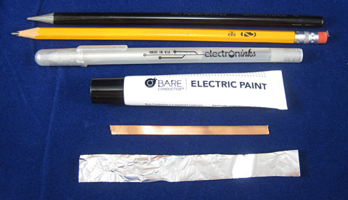 Conductors used in paper circuits