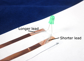 Paper circuit LED