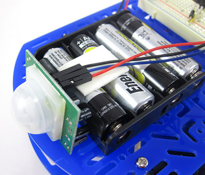 mounting PIR sensor to robot chassis
