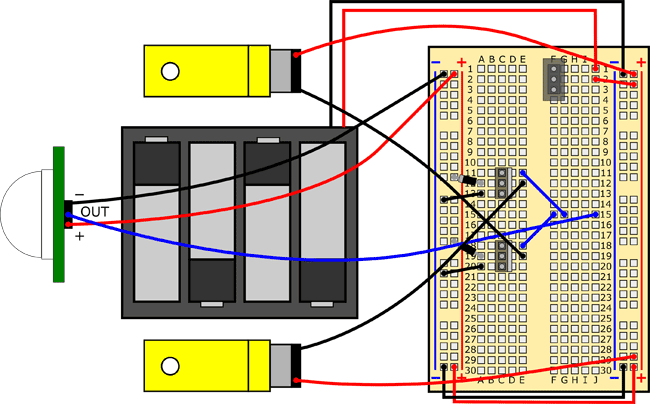 motion activated robot circuit