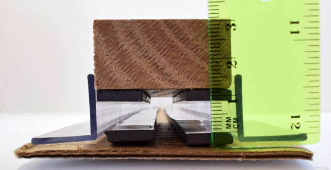The distance a model maglev train floats above the track is measured
