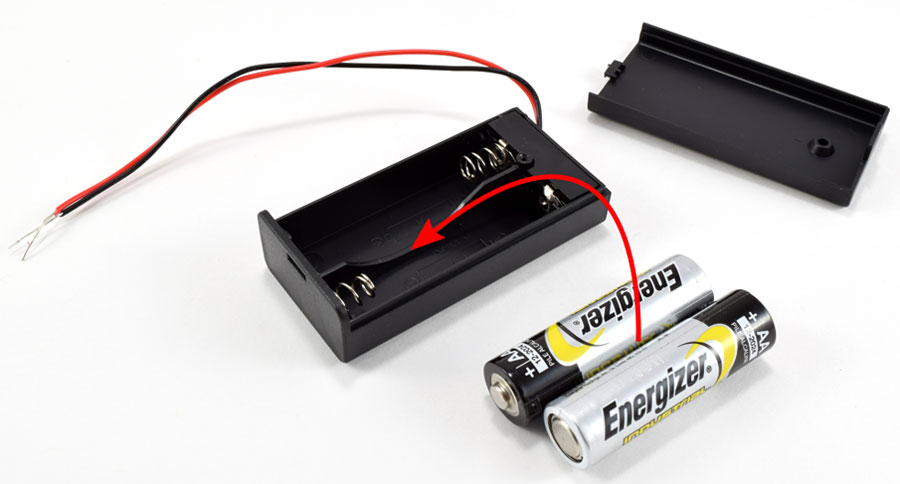 Insert batteries